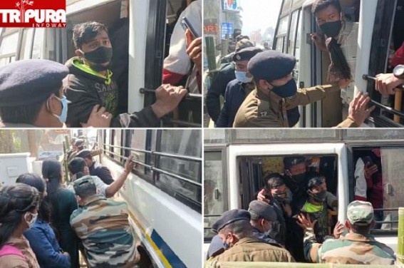 Murder of Democracy under Biplab-Govt : Unemployed Youths were Arrested from Tripura High Court who came to file Petition against TSR Job Recruitment Scam Murder of Democracy under Biplab-Govt : Unemployed Youths were Arrested from Tripura High Court who came to file Petition against TSR Job Recruitment Scam